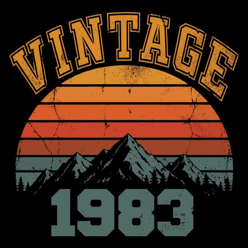 Vintage 1983 Retro Mountain Geburtstag 1983