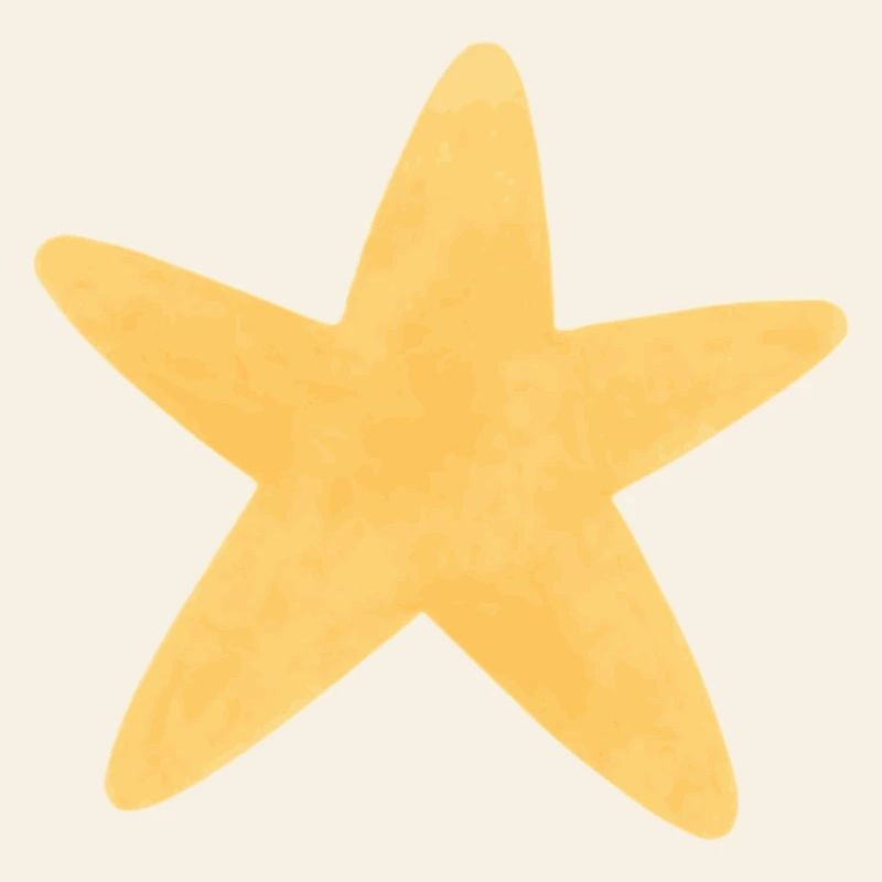 Étoile dorée à l’aquarelle