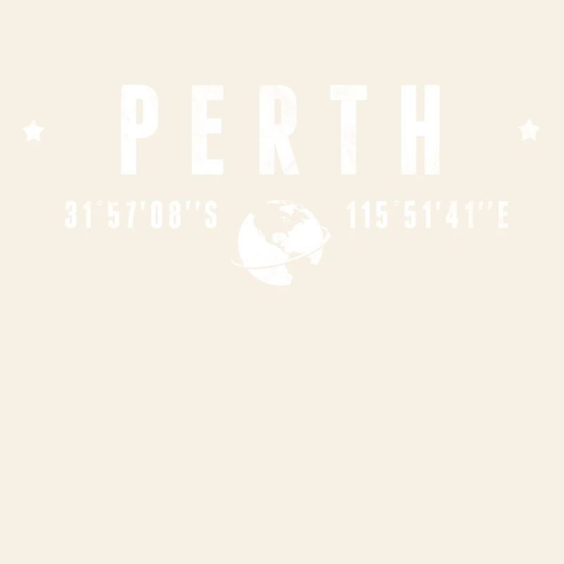 Perth Coordonnées Géographiques Stylisées