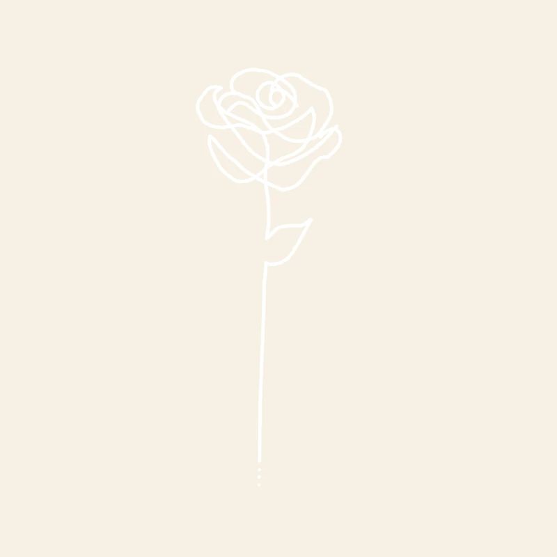 Rose fleur style à la mode