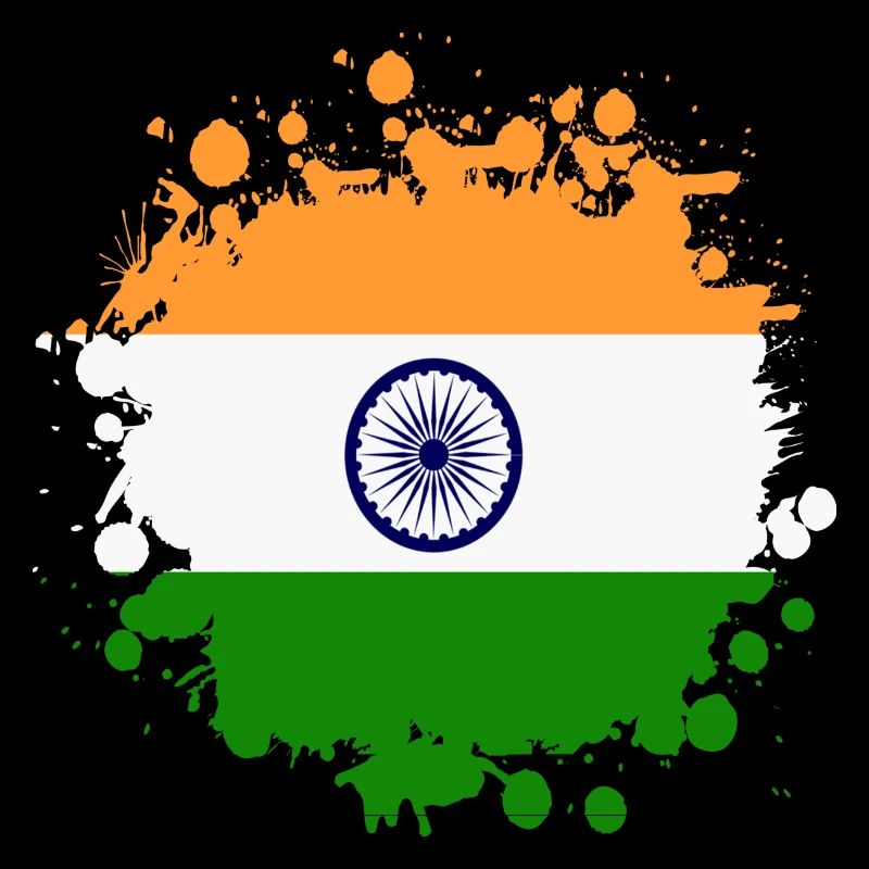 Indien Fleck Klecks / Flagge Geschenk Asien