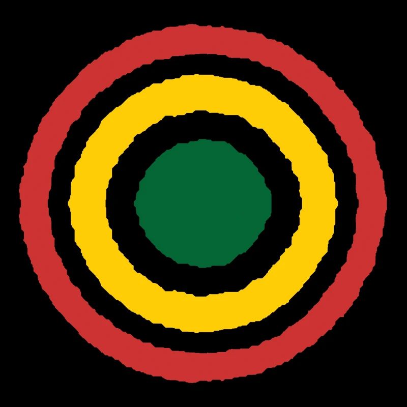 Conception abstraite de cercle Reggae concentrique