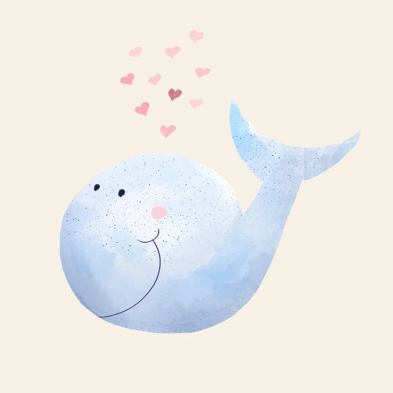 Wal versprüht Herzen I Blauwal Comic