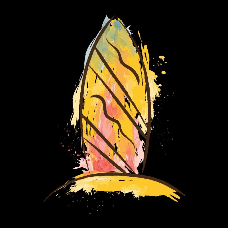 Color Splash Surfboard Beach Vibe