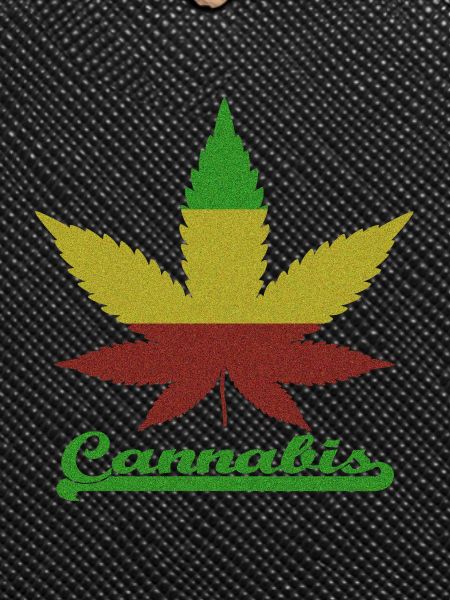 Cannabis Leaf / Red Gold Green