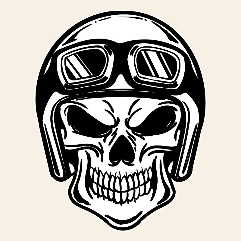Motorcyclist skull helmet motorcycles biker