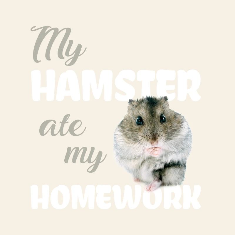 Hamster homework Funny saying