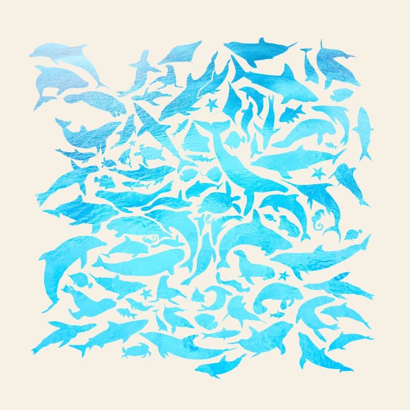 Conception d'habitants de la mer avec poisson / idée cadeau