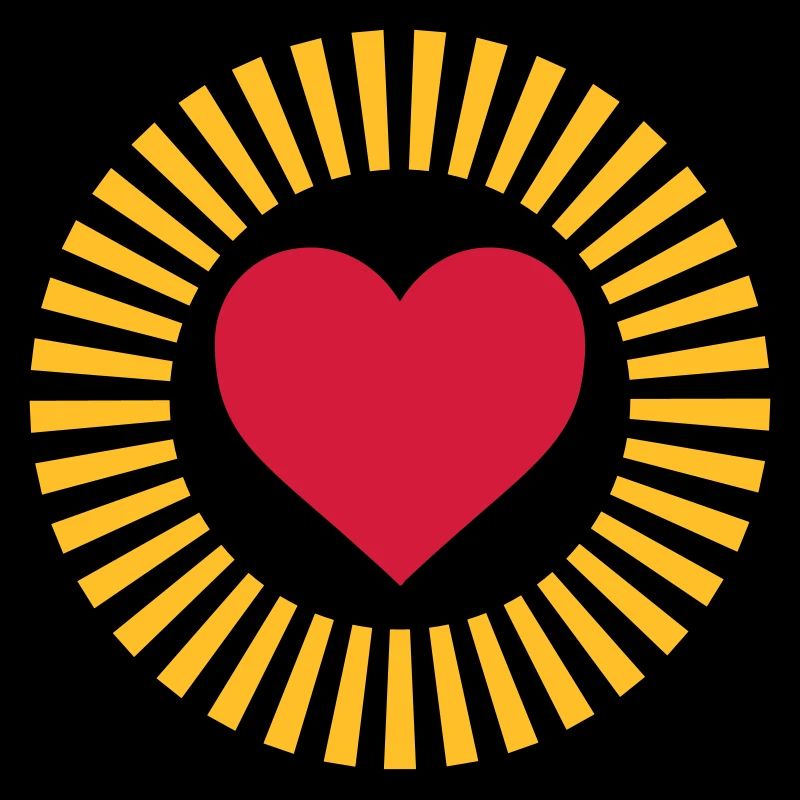 Herz in Strahlenkranz Design