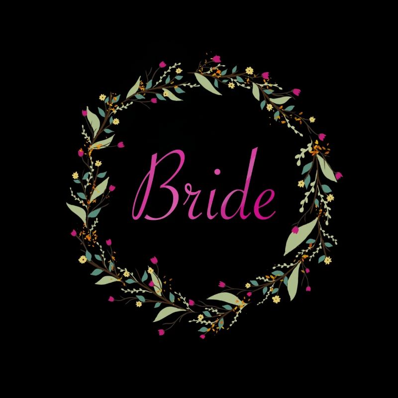 Lettrage rose couronne de mariée