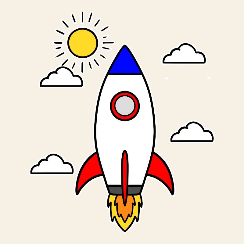 Schulstart Rakete Raumschiff Schulbeginn Schule