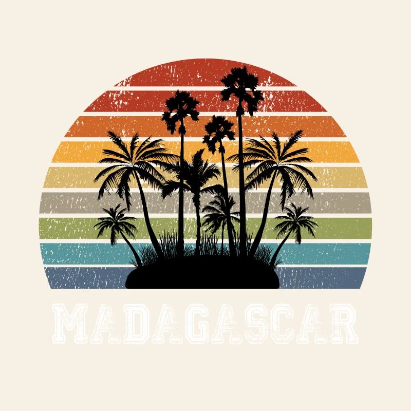 Madagaskar Palmen Vintage Design / Geschenk