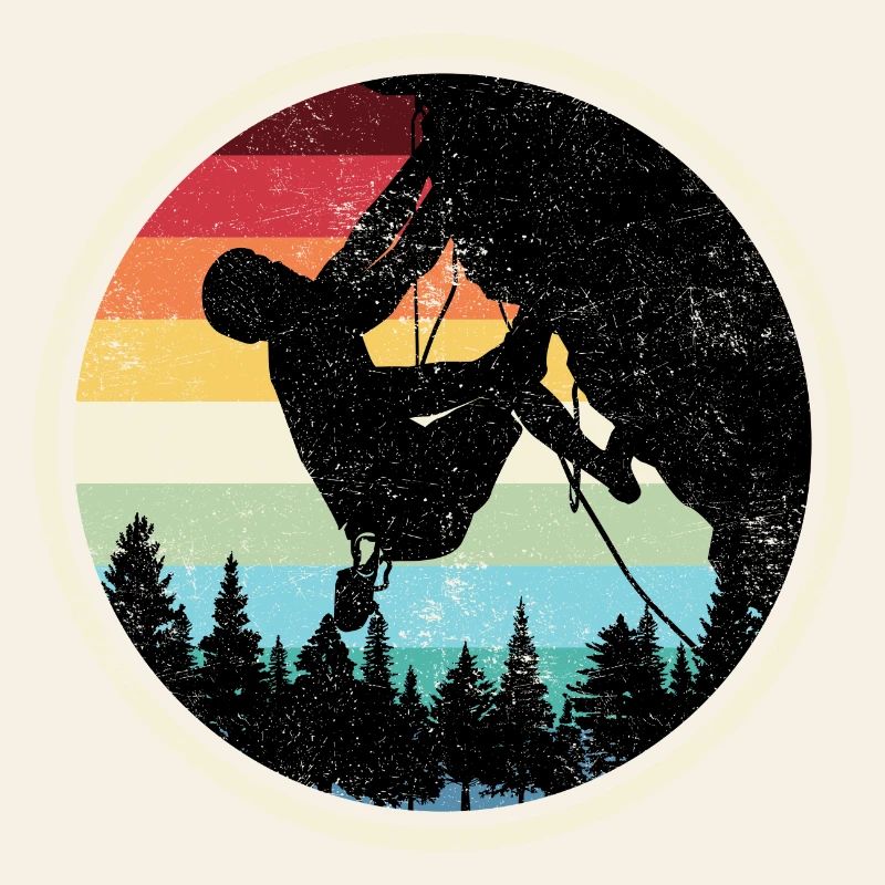 Rainbow Forest Climber Silhouette