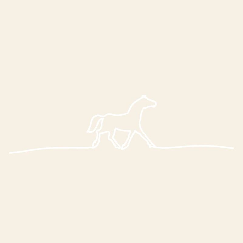 doux cheval - Lignes abstraite cheval idée cadeau