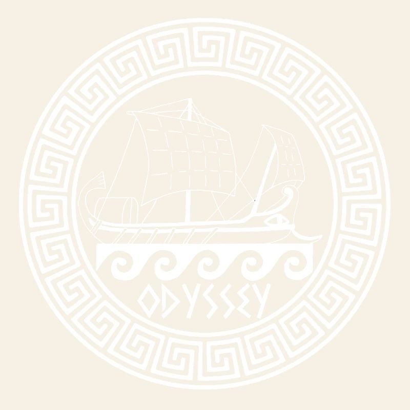 Symbol eines weißen griechischen Bootes