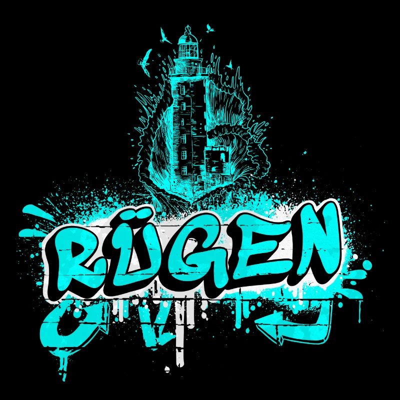 Rügen Graffiti Leuchtturm Design