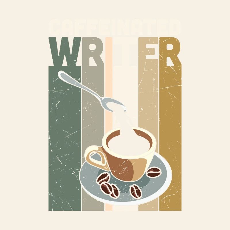 Caffeinated Writer Writing Novel Writer