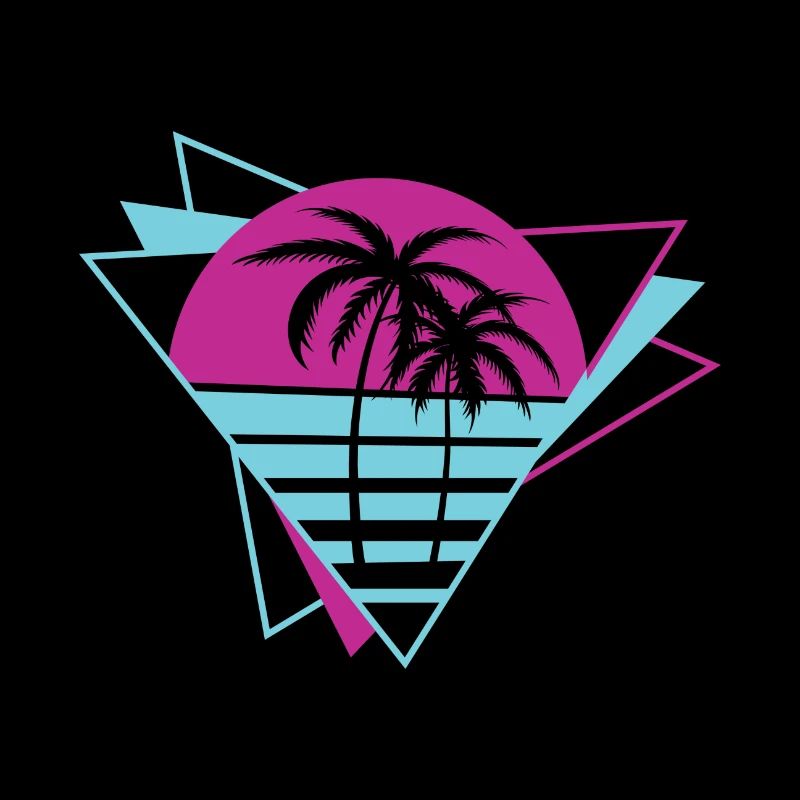 Palm Tree Retro 80er Jahre