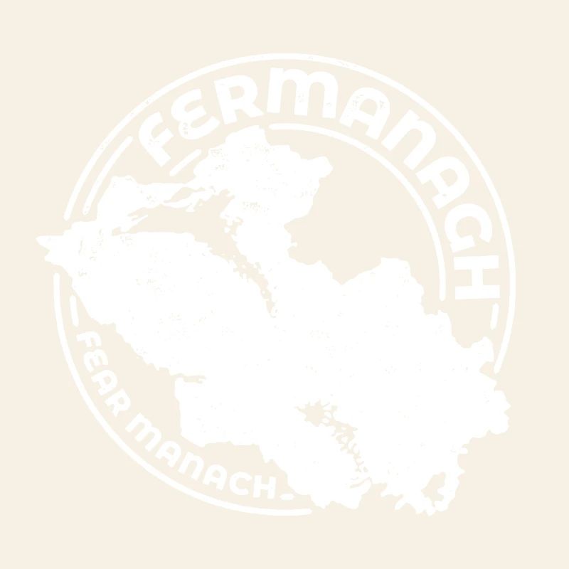Comté de Fermanagh Irlande | Timbre de contour de carte