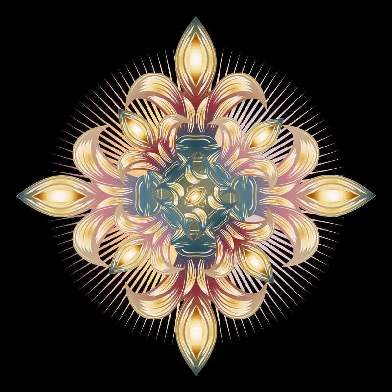 impressive cross of stylized lilies