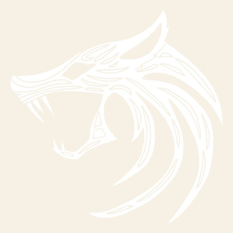 White demonic wolf