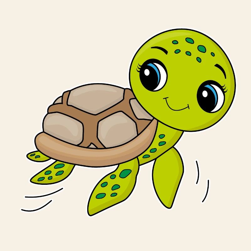 Turtle, cute animal, ocean