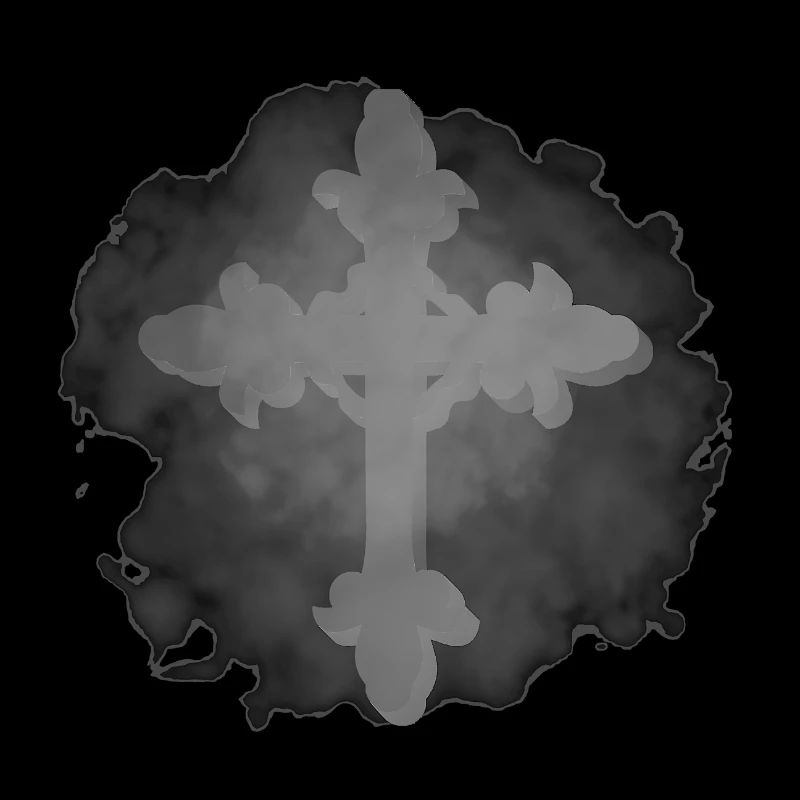 nebeliges gothic-kreuz, verschenken