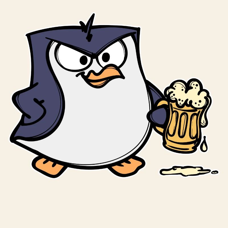 Lustig Pinguin Vogel Zoo Tier Seevogel Bier