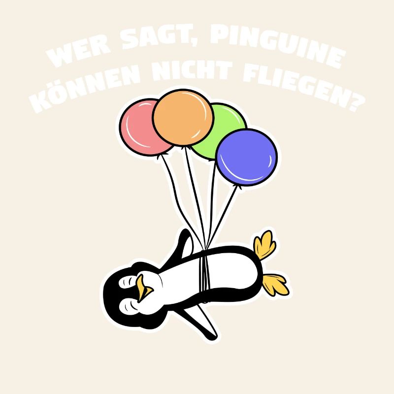 Cool Luftballon Humorvoll Statement Pinguin