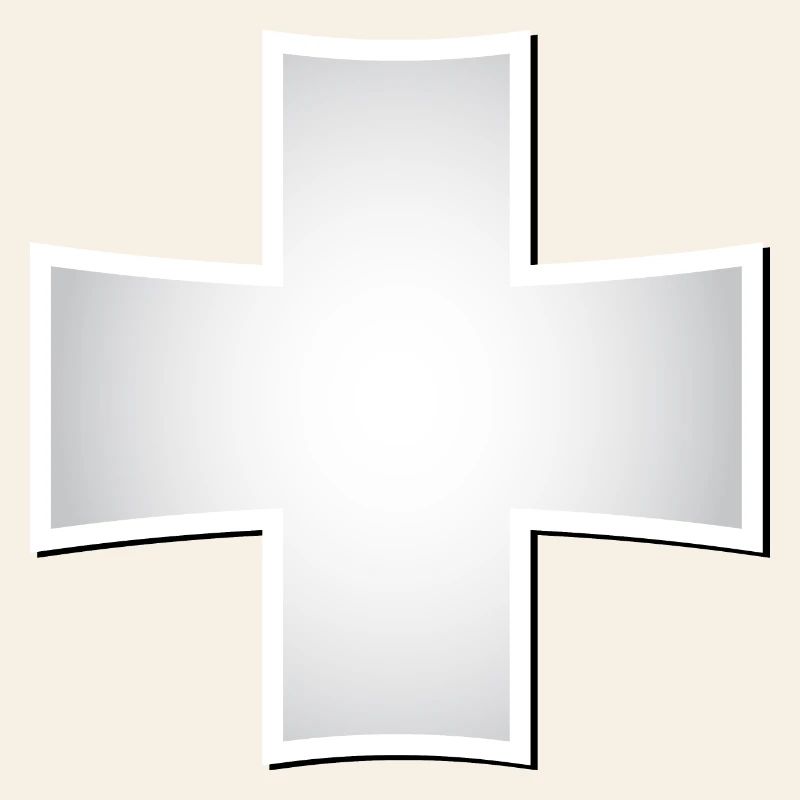 silver cross | Silver Cross with Shadow