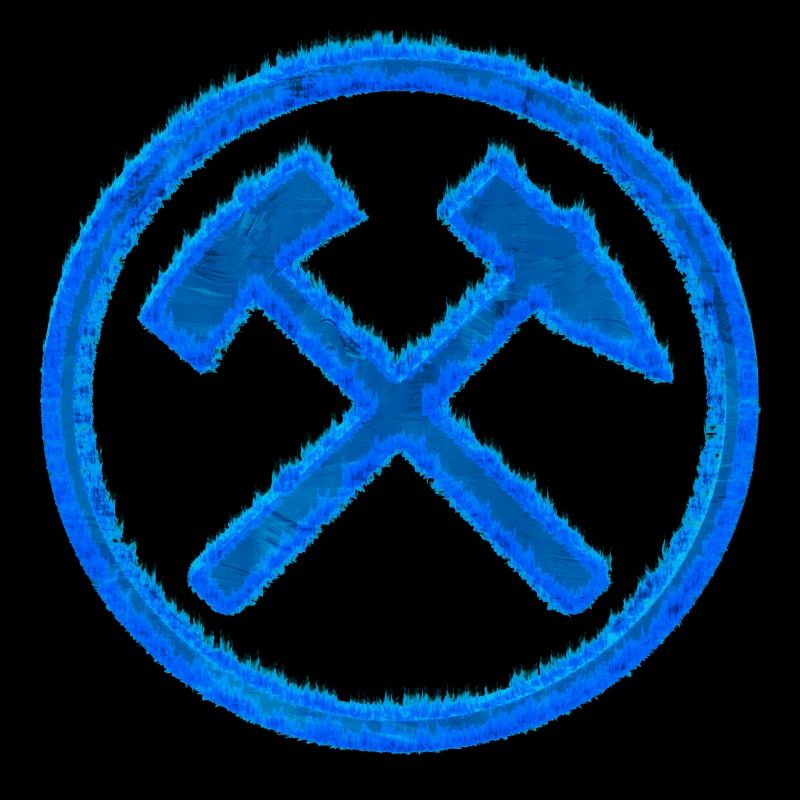 Hammer and mallet mining Schalke coal gift