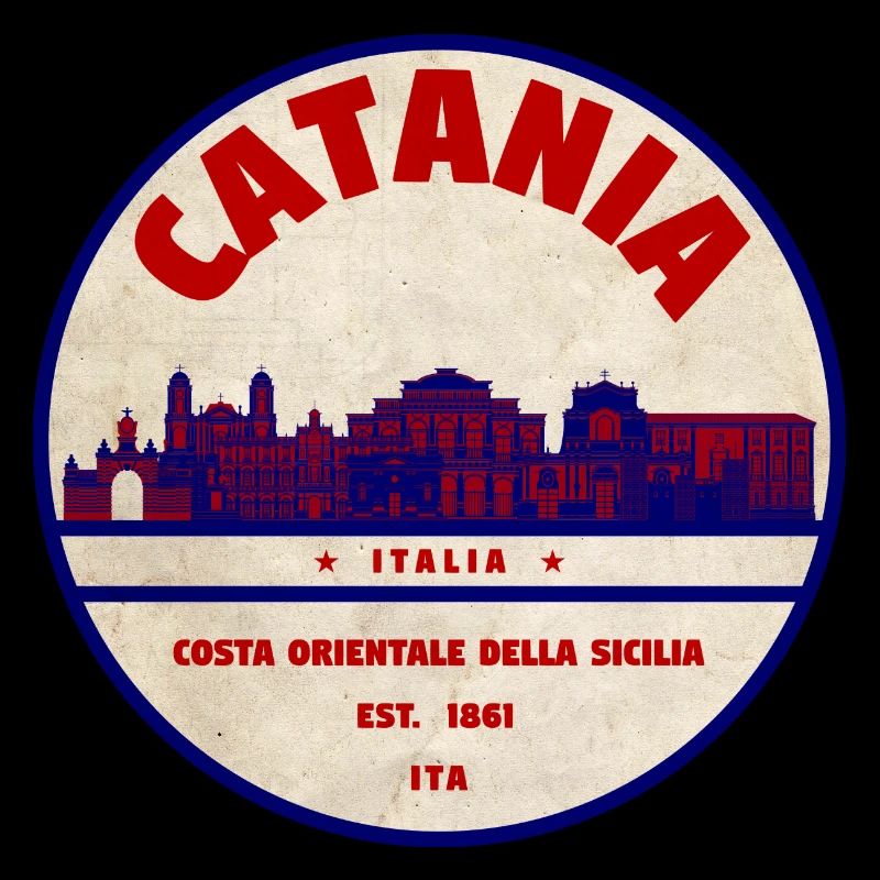 Catania Skyline Vintage Badge