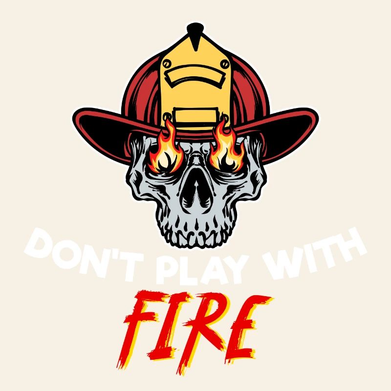 Fire Statement Firefighter Helmet Burning