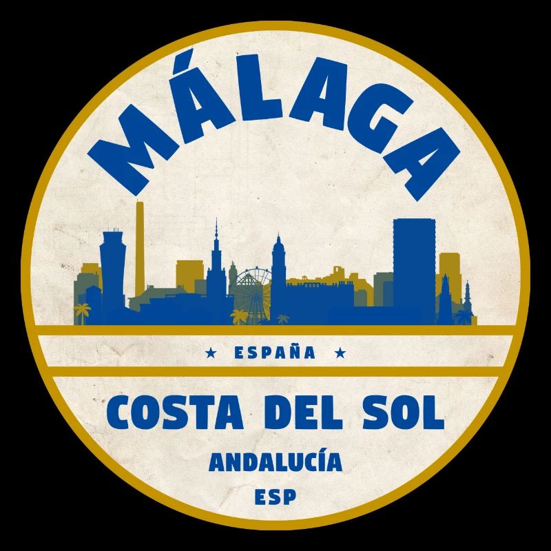 Style côtier de la Skyline de Malaga