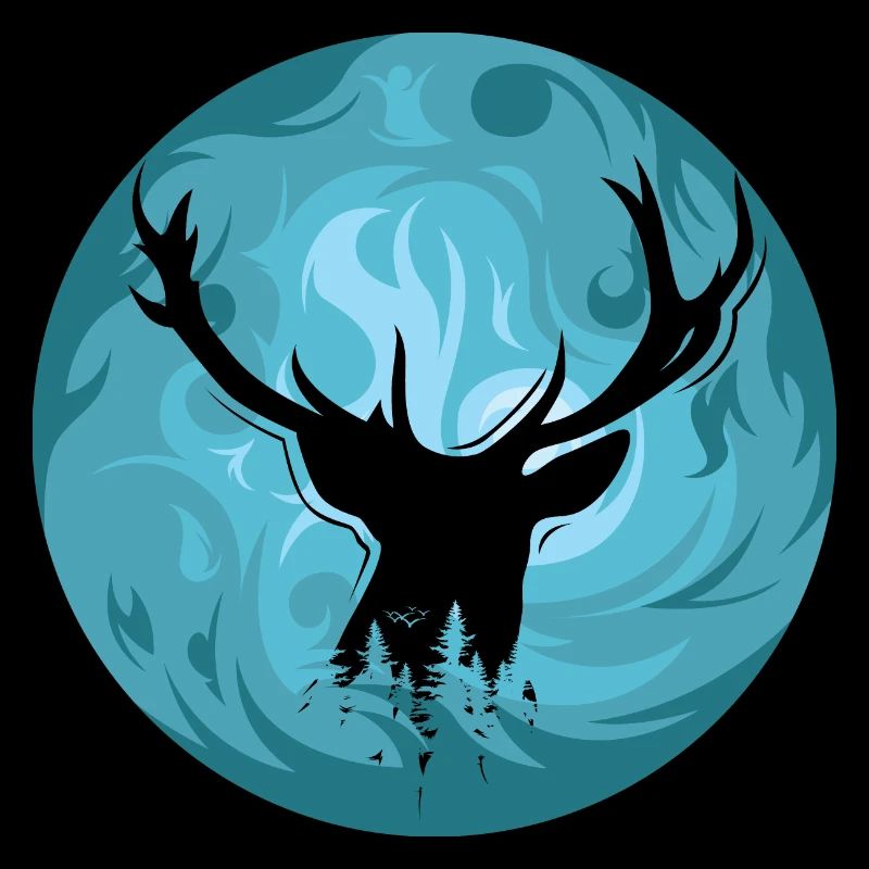 moon rendeer reindeer hirsch elch Symbol geschenk