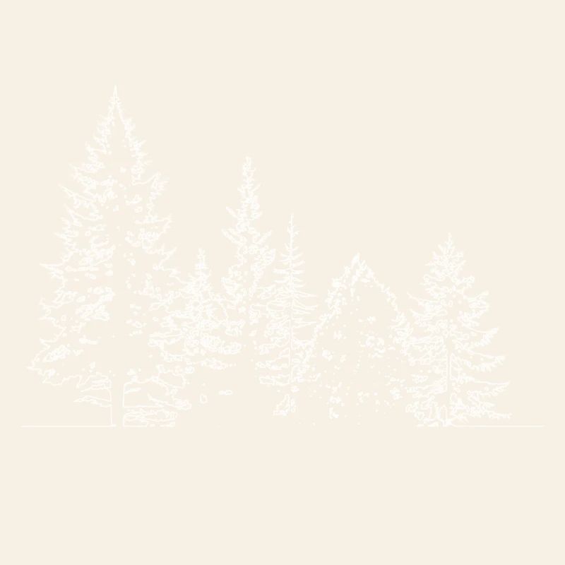 Silhouette de la forêt d’hiver imprimé
