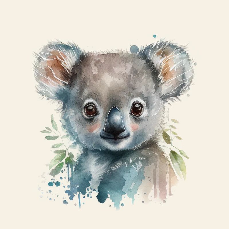 Koala Aquarelle Feuillage