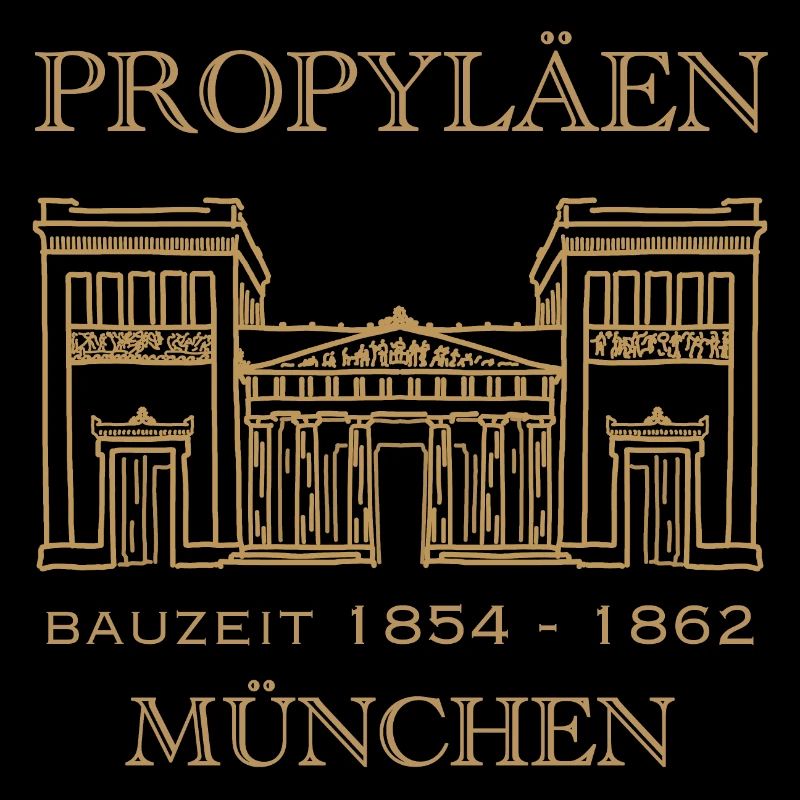 Propyläen, Munich, landmark city gate, Bavaria