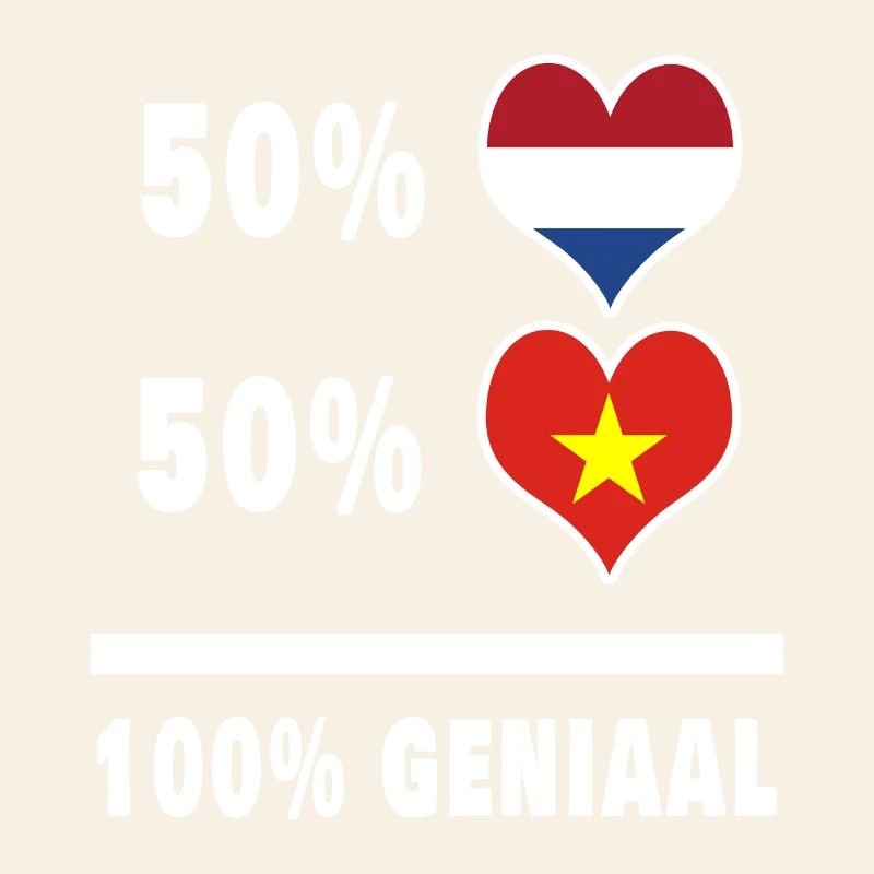 Vietnam et Pays-Bas 100% Genius flag