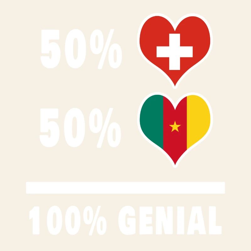 Cameroon and Switzerland 100% Awesome Flag