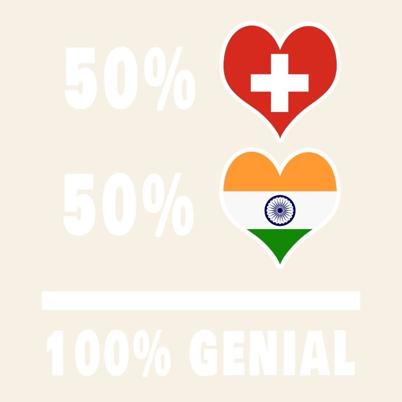 Inde et Suisse 100% Awesome Flag