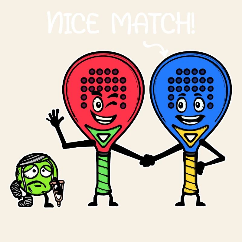 Padelteam Padel Spieler Ball Statement Racket