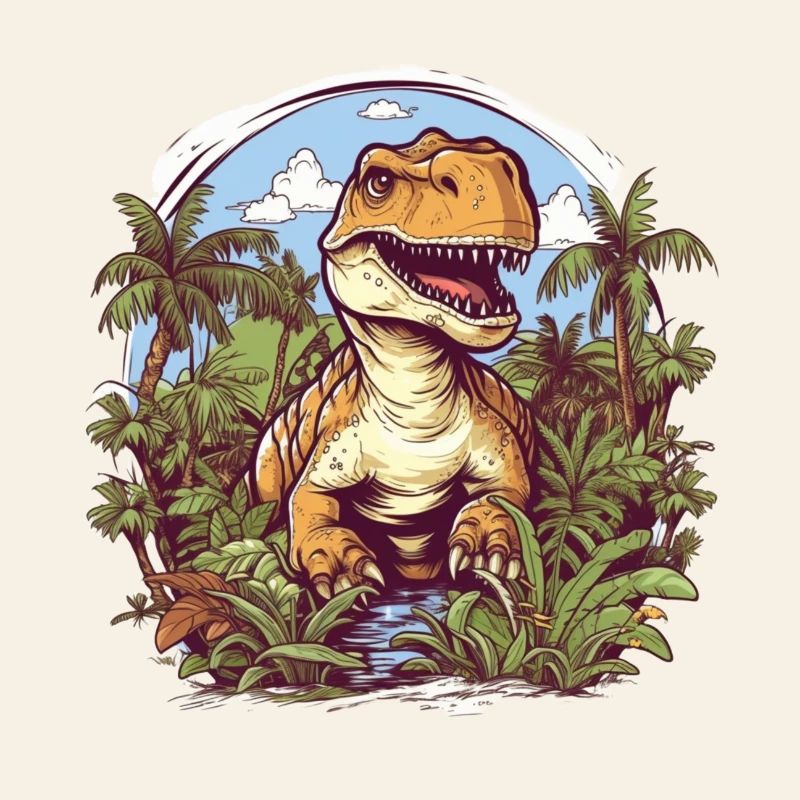 Dinosaurier im Dschungel