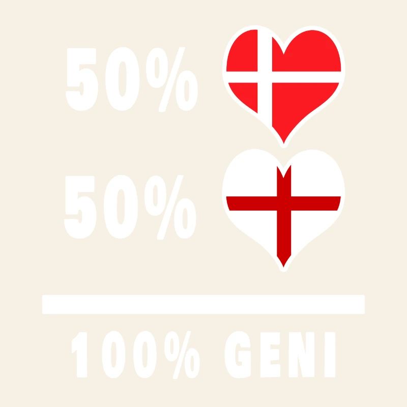 Angleterre et Danemark 100% drapeau de génie