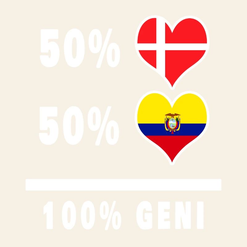 Equateur et Danemark 100% drapeau de génie