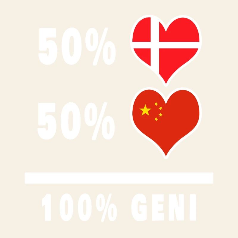 Chine et Danemark 100% drapeau de génie