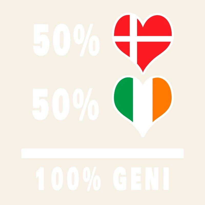 Ireland and Denmark 100% genius flag