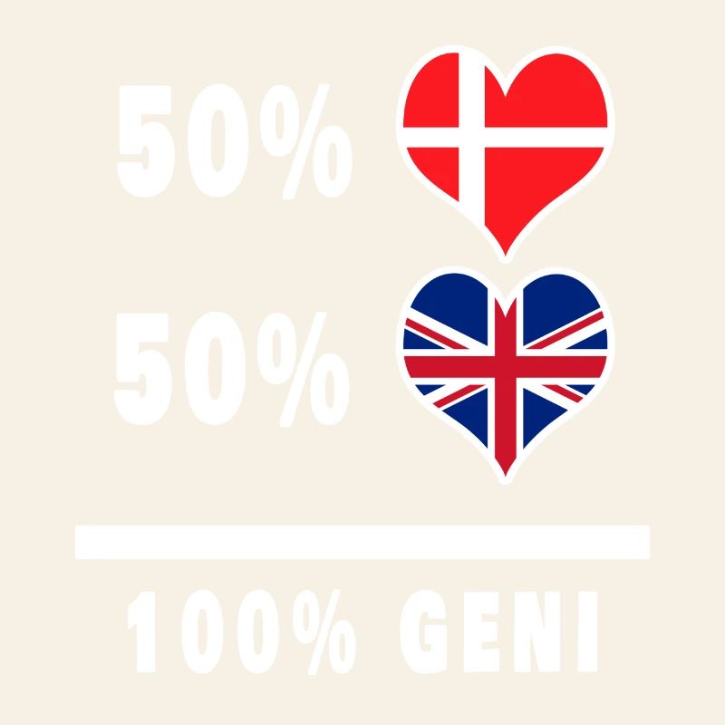 Drapeau 100% génie de la Grande-Bretagne et du Danemark