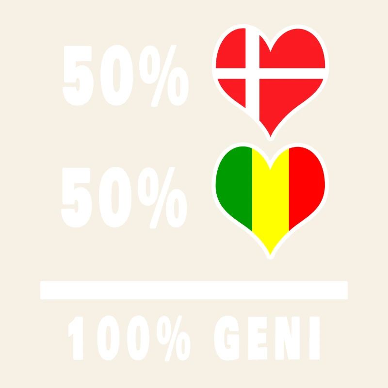 Mali et Danemark 100% drapeau de génie