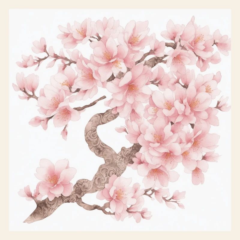 Japanese cherry tree blossoms